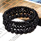 Conjunto Pulseras Piedras Naturales Y Madera Full Black - Miniatura 2