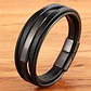 Pulsera Cuero Black Modelo Aurland, Cierre Magnético, Hombre - Miniatura 4