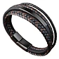 Pulsera Cuero Two-color Braids, Cierre Magnético, Hombre - Miniatura 1