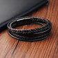 Pulsera Cuero Two-color Braids, Cierre Magnético, Hombre - Miniatura 2