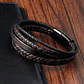 Pulsera Cuero Two-color Braids, Cierre Magnético, Hombre - Miniatura 3