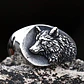 Anillo Vikingo Lobo Nórdico, Acero Inoxidable, Hombre - Miniatura 4