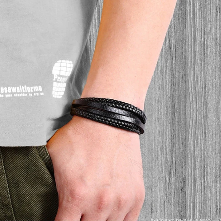 Pulsera Cuero Austin, Cierre Magnético, Unisex 3