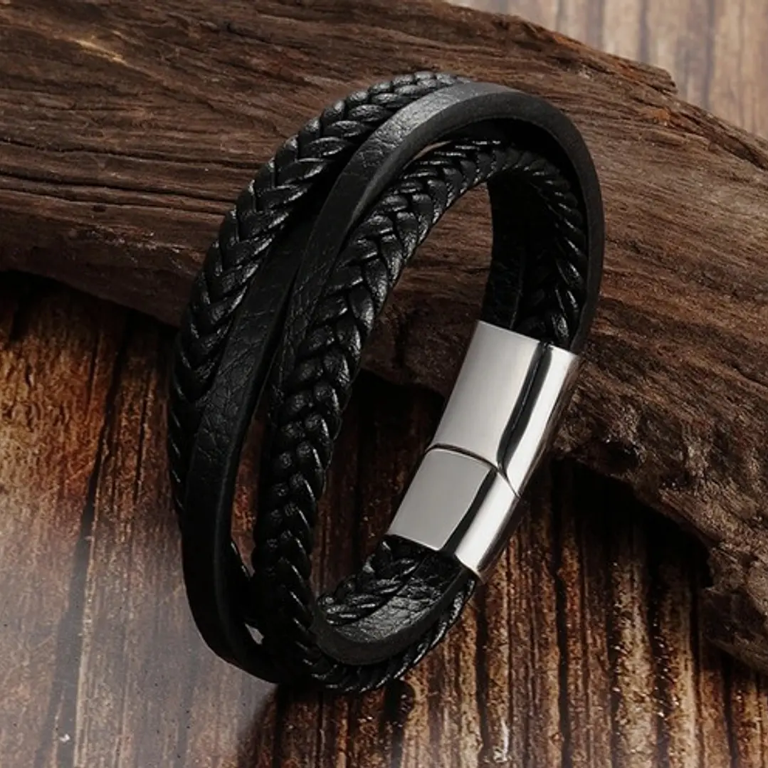 Pulsera Cuero Austin, Cierre Magnético, Unisex 4