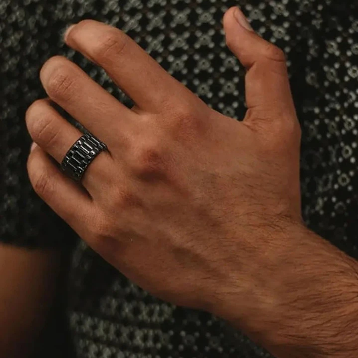 Anillo Black Kreator 11mm. Acero Inoxidable, Hombre 3