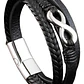 Pulsera Cuero Classic Infinite, Cierre Magnético, Hombre - Miniatura 1