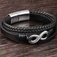 Pulsera Cuero Classic Infinite, Cierre Magnético, Hombre - Miniatura 3
