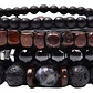 Conjunto Pulseras Piedras Naturales Y Madera Modelo Toledo - Miniatura 1