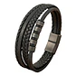 Pulsera Cuero Black, Modelo Lúxor, Cierre Magnético, Hombre - Miniatura 1