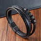 Pulsera Cuero Black, Modelo Lúxor, Cierre Magnético, Hombre - Miniatura 5