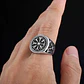 Anillo Vikingo Vegvísir Hachas, Acero Inoxidable, Hombre - Miniatura 2