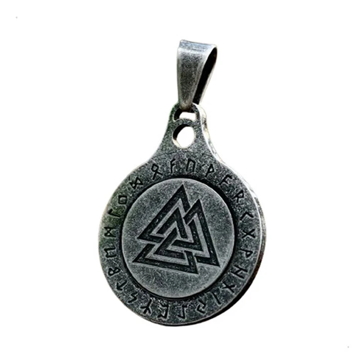 Collar Vikingo Valknut Spinner Giratorio, Acero Inoxidable 1