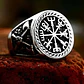 Anillo Vikingo Vegvísir Hachas, Acero Inoxidable, Hombre - Miniatura 6