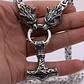 Collar Vikingo Martillo Thor Y Lobos, Acero Inox. + Bolsita - Miniatura 7