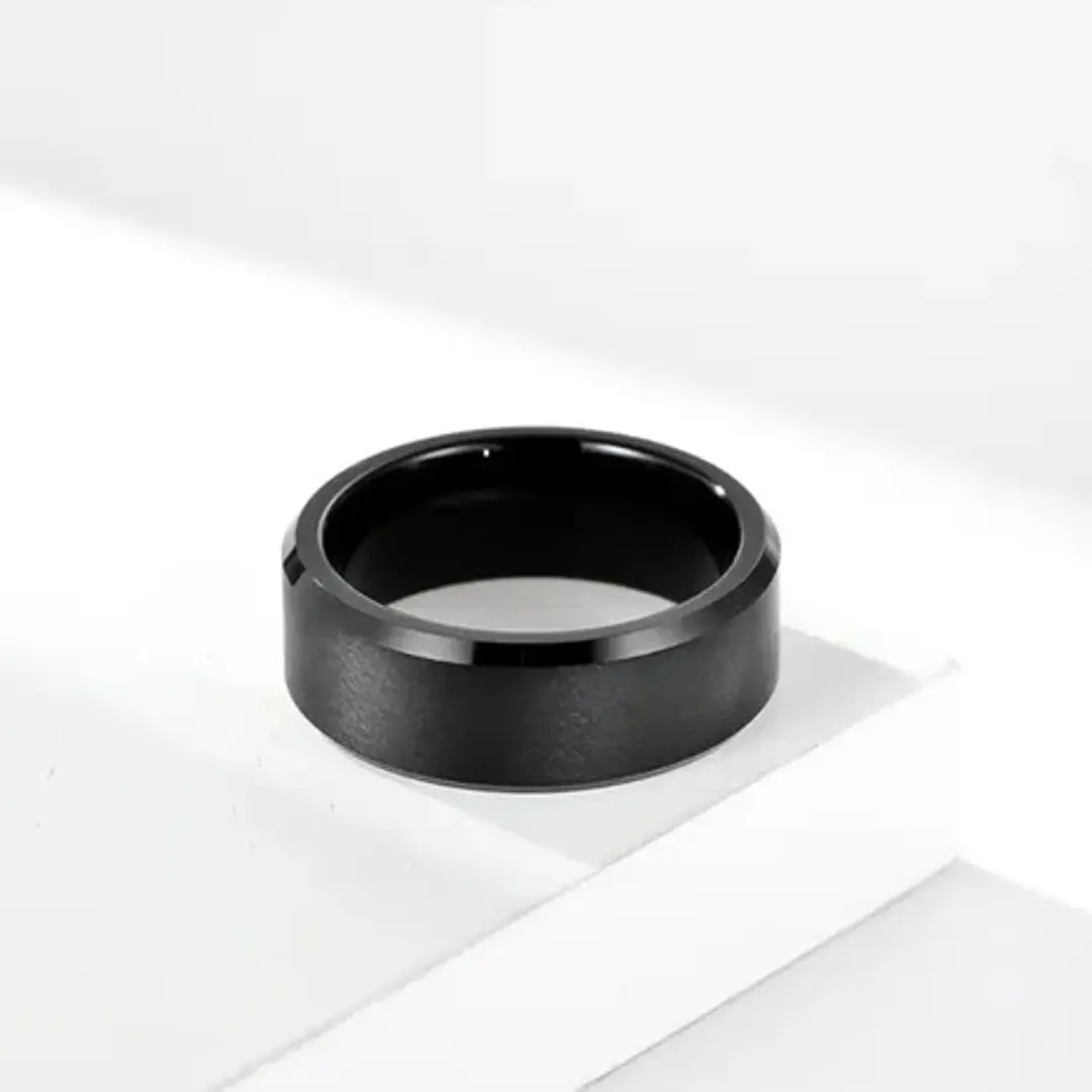 Anillo Dinamarca Black 10mm., Acero Inoxidable, Hombre 3