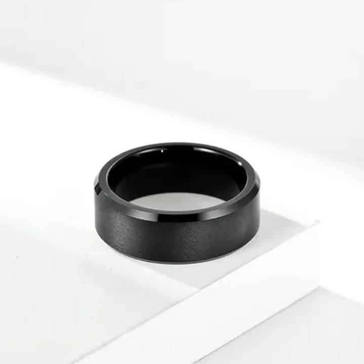 Anillo Dinamarca Black 10mm., Acero Inoxidable, Hombre 3