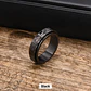 Anillo Rústico, Spinner Giratorio, Acero Inoxidable, Unisex - Miniatura 2