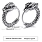 Aros Piercing Punk Dragón, Acero Inoxidable, Hombre-mujer - Miniatura 8
