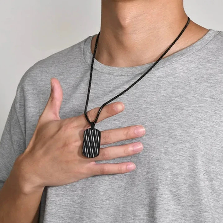 Collar Minimalista Rawson, Acero Inoxidable, Hombre 2