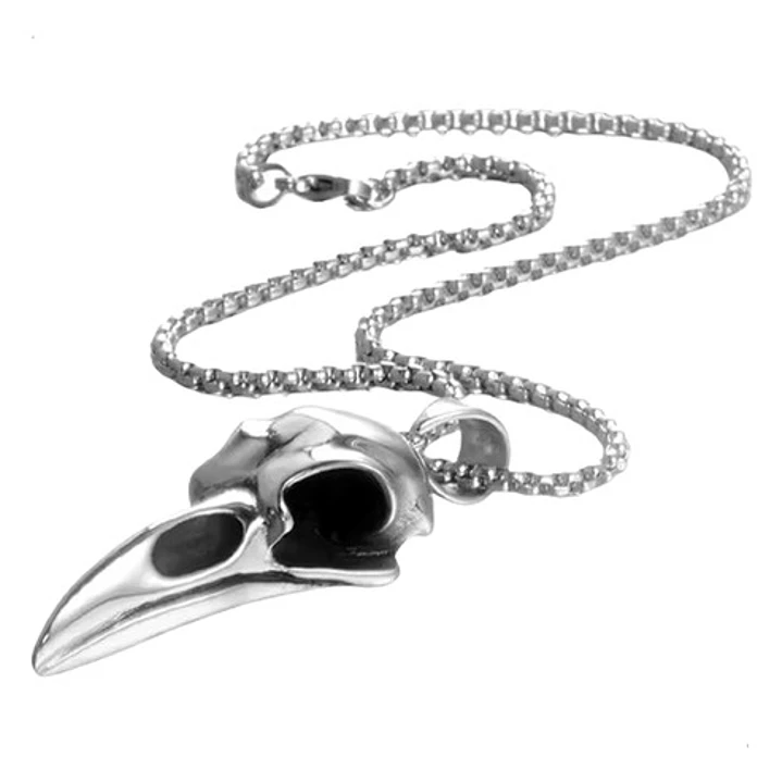 Collar Vikingo Cuervo Nórdico, Acero Inoxidable, Unisex 1