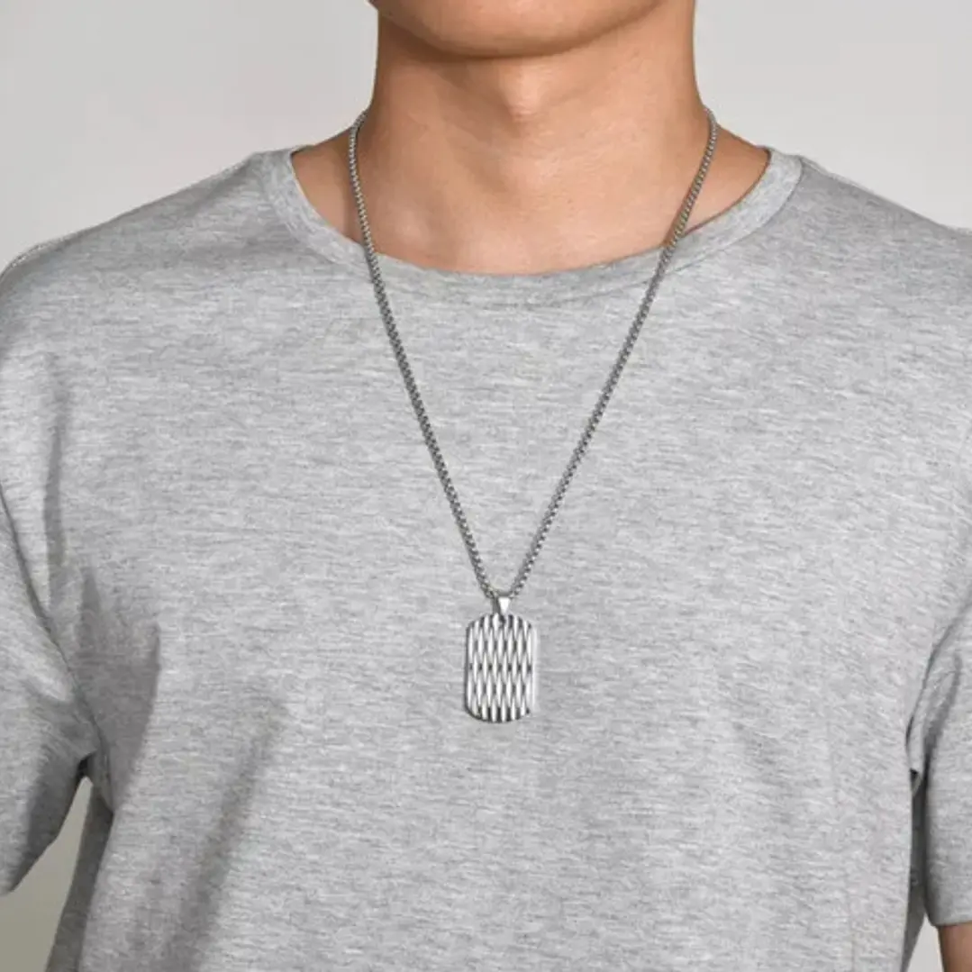 Collar Minimalista Rawson, Acero Inoxidable, Hombre 6
