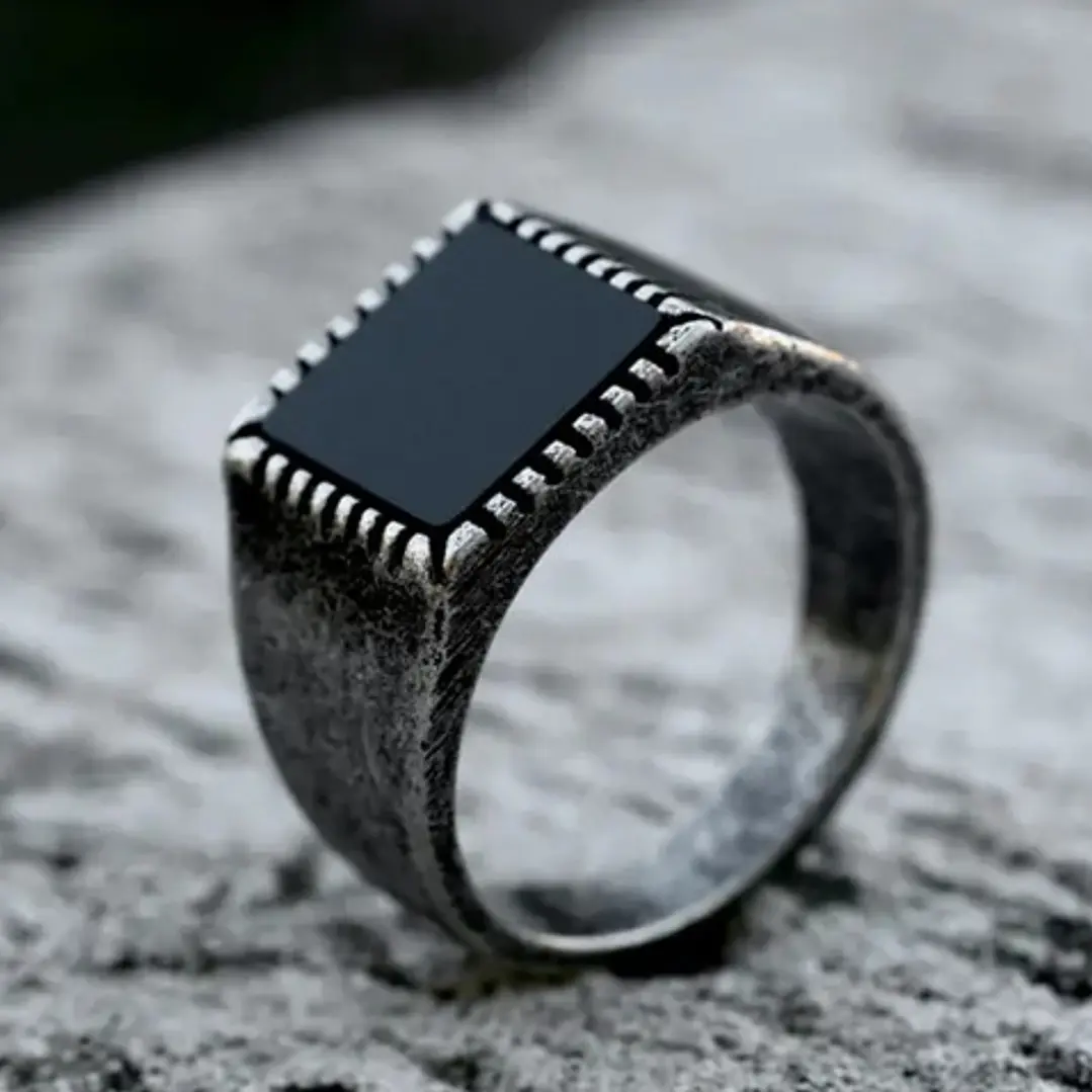 Anillo Vintage And Black, Acero Inoxidable, Hombre 2