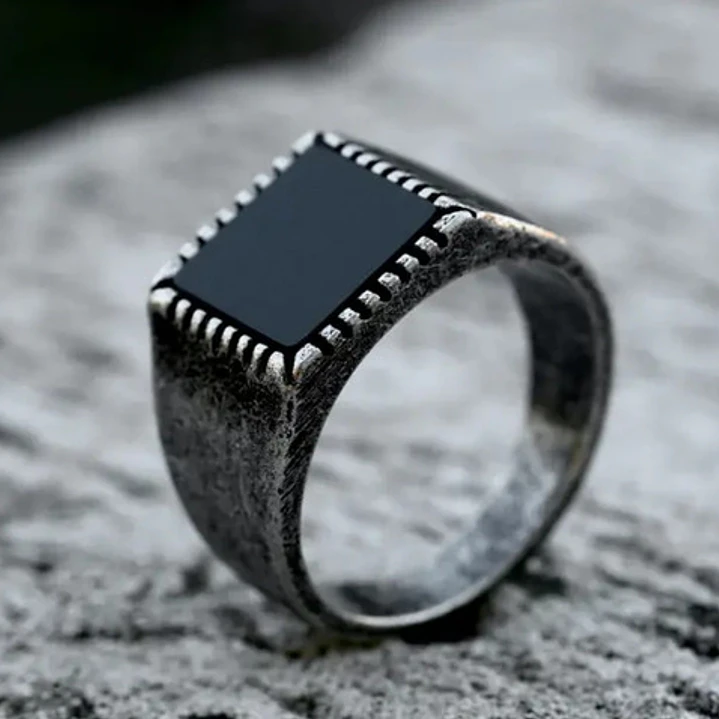 Anillo Vintage And Black, Acero Inoxidable, Hombre 2