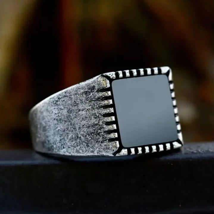 Anillo Vintage And Black, Acero Inoxidable, Hombre 6
