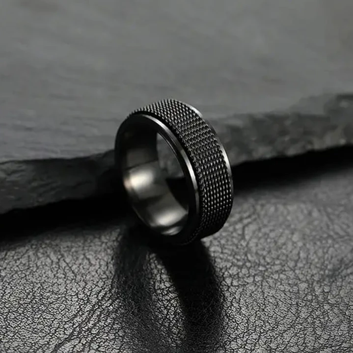 Anillo Spinner Giratorio Dublín, Acero Inoxidable, Hombre 3