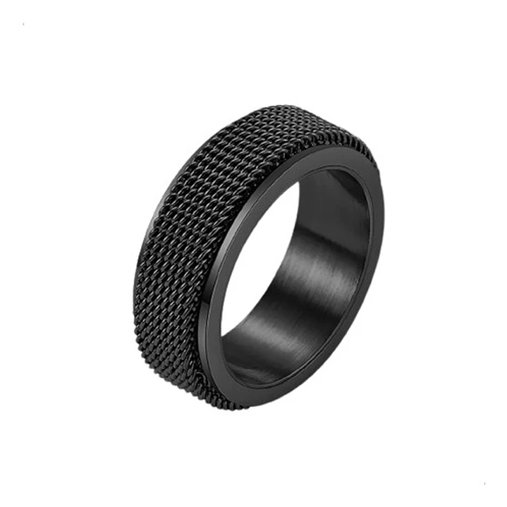Anillo Spinner Giratorio Dublín, Acero Inoxidable, Hombre 4