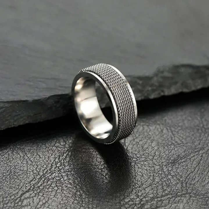 Anillo Spinner Giratorio Dublín, Acero Inoxidable, Hombre 7
