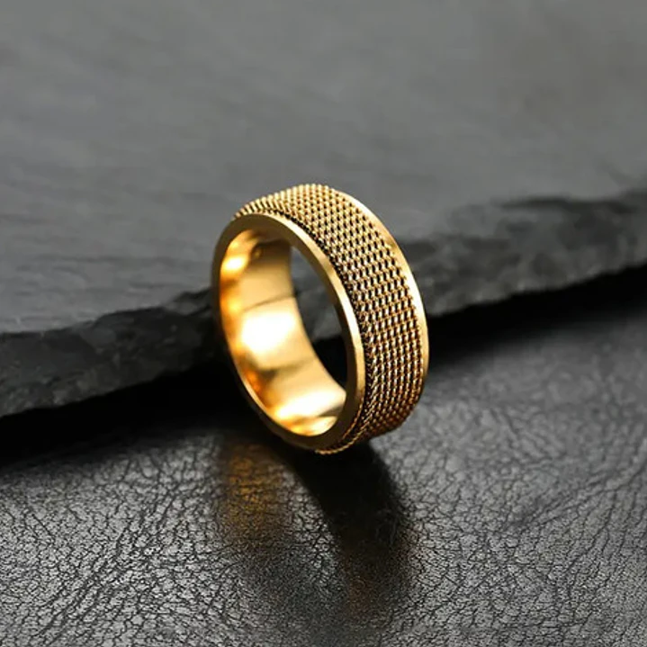 Anillo Spinner Giratorio Dublín, Acero Inoxidable, Hombre 11