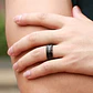 Anillo Glossy Black Lines, Acero Inoxidable, Hombre - Miniatura 2