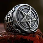 Anillo Sello Pentagrama, Acero Inoxidable, Hombre - Mujer - Miniatura 3