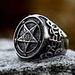 Anillo Sello Pentagrama, Acero Inoxidable, Hombre - Mujer - Miniatura 5