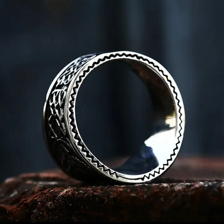 Anillo Vikingo Yggdrasil, Acero Inoxidable, Unisex 6
