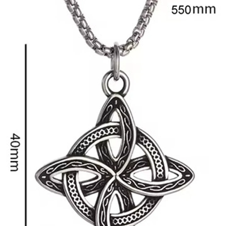 Collar Nudo De Bruja Protección, Acero Inoxidable, Mujer 7
