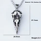 Collar Vikingo Cuervo Nórdico, Acero Inoxidable Hombre-mujer - Miniatura 9