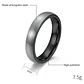 Anillo Compromiso Carburo De Tungsteno 4mm. Silver, Unisex - Miniatura 2