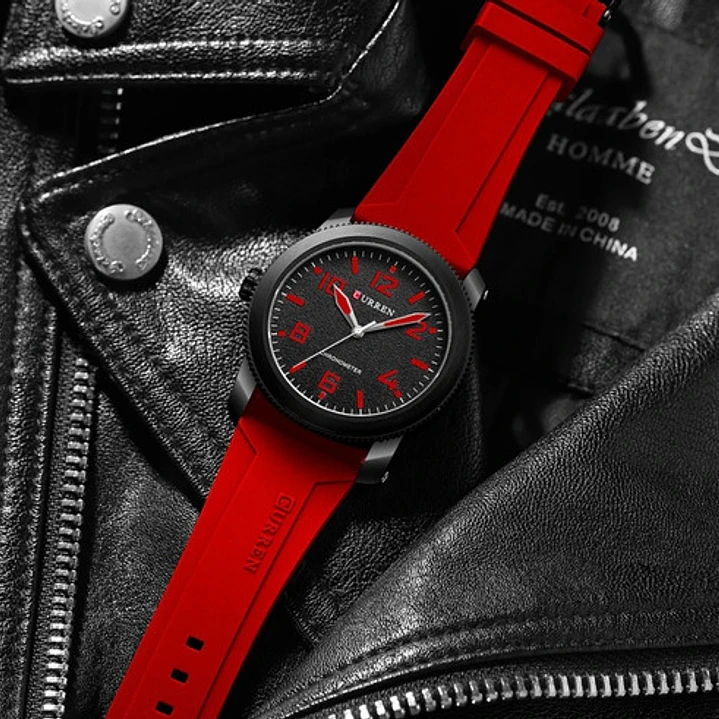 Reloj Deportivo Curren Análogo, Correa De Silicona, Hombre 4
