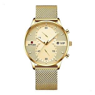 Reloj Reward Gold Análogo, Correa Acero Inoxidable, Hombre