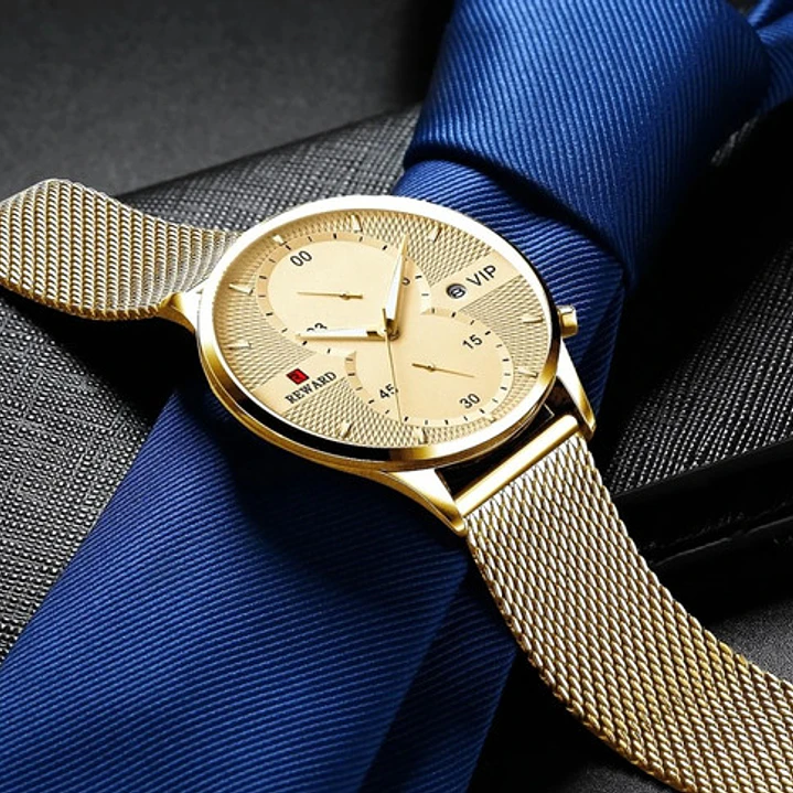 Reloj Reward Gold Análogo, Correa Acero Inoxidable, Hombre 3