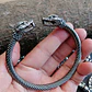 Brazalete Vikingo Jormungandr, Acero Inoxidable, Unisex - Miniatura 2