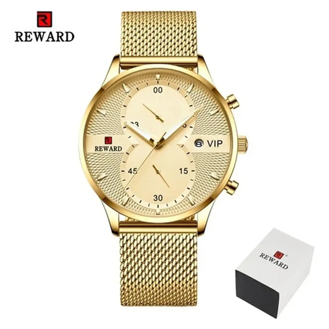 Reloj Reward Gold Análogo, Correa Acero Inoxidable, Hombre 5