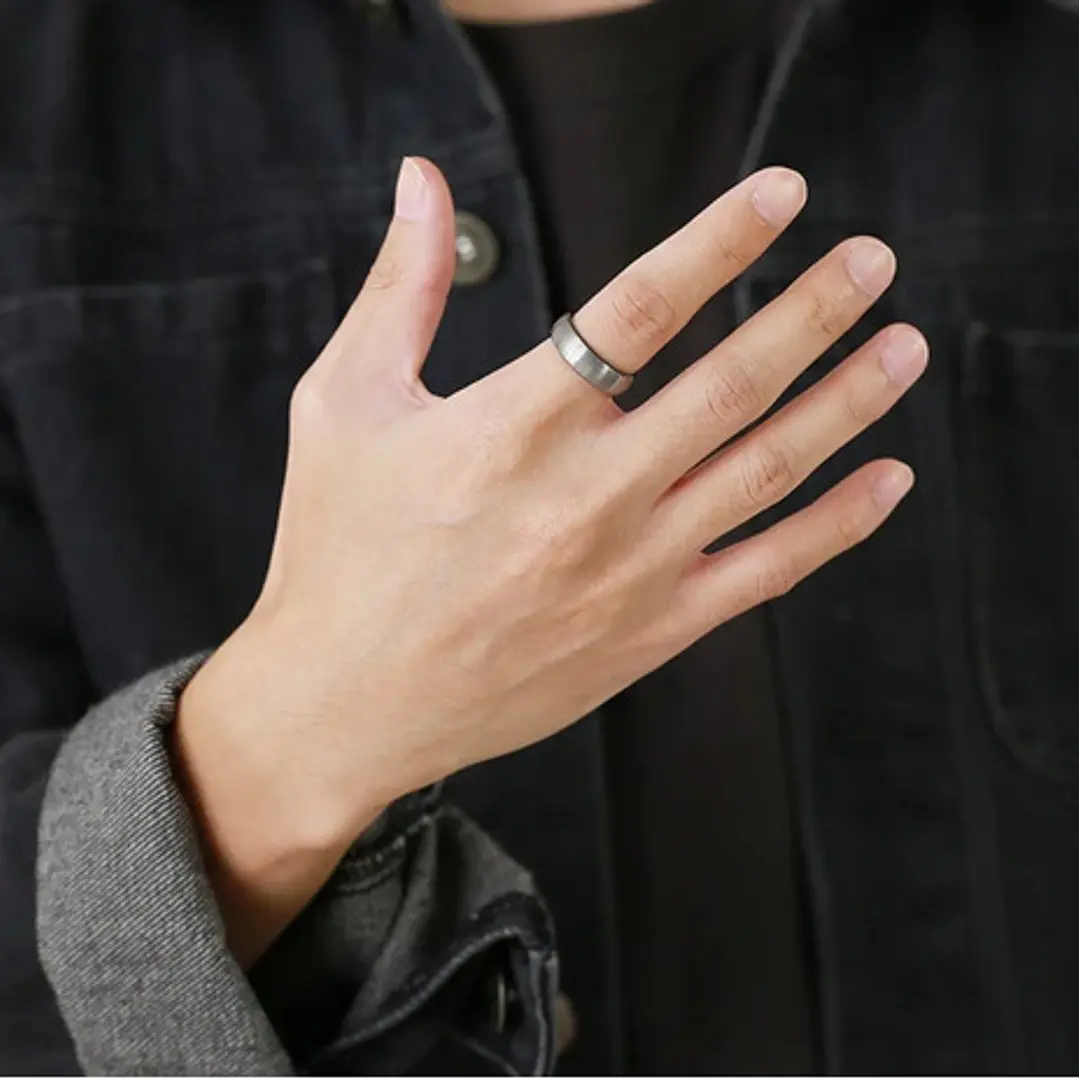 Anillo Compromiso Carburo De Tungsteno 6mm. Silver, Unisex 2