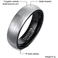 Anillo Compromiso Carburo De Tungsteno 6mm. Silver, Unisex - Miniatura 4