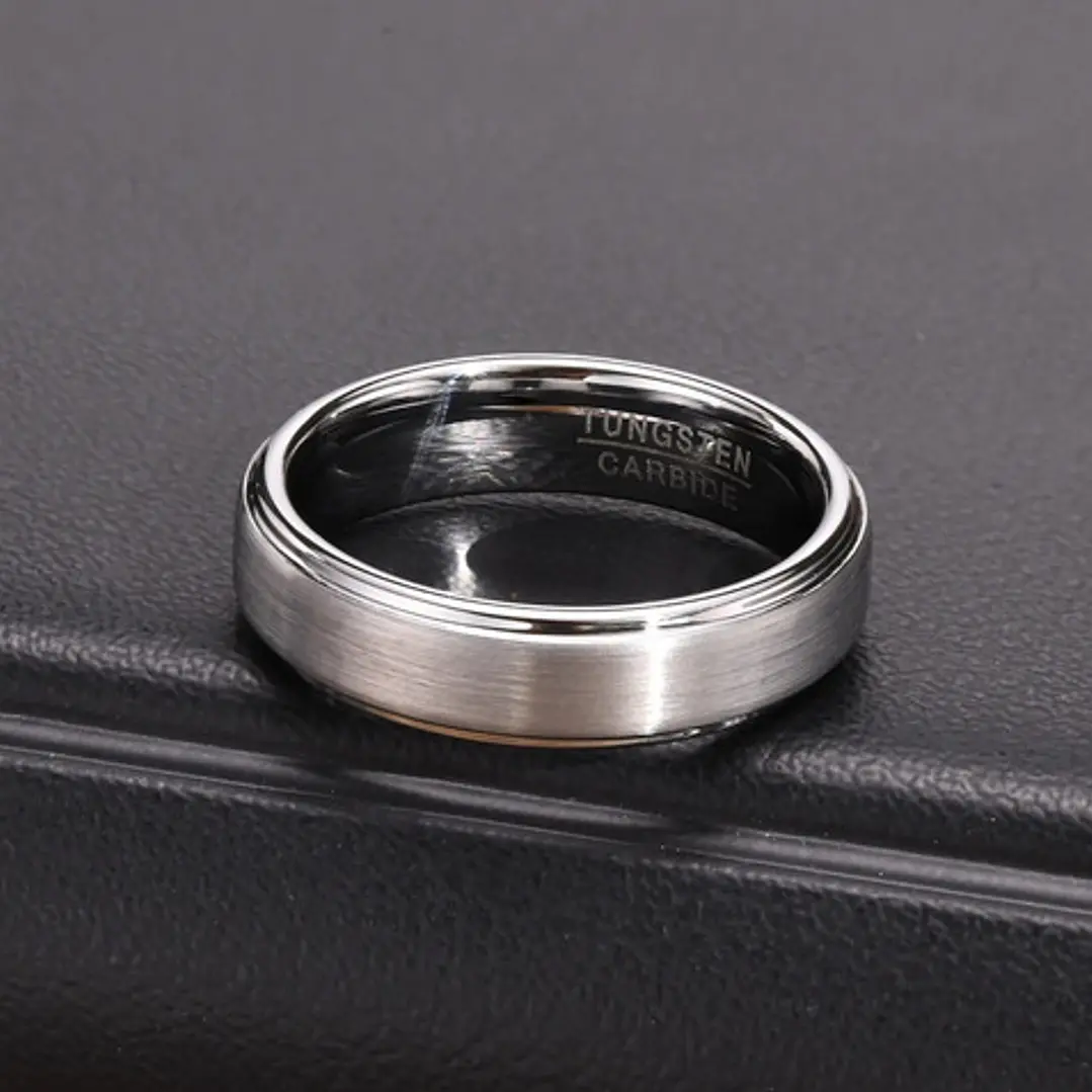 Anillo Compromiso Romantic Venecia 5mm, Tungsteno, Unisex 3