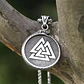 Collar Vikingo Vegvísir-valknut, Acero Inox. Hombre-mujer - Miniatura 3