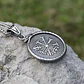 Collar Vikingo Vegvísir-valknut, Acero Inox. Hombre-mujer - Miniatura 4