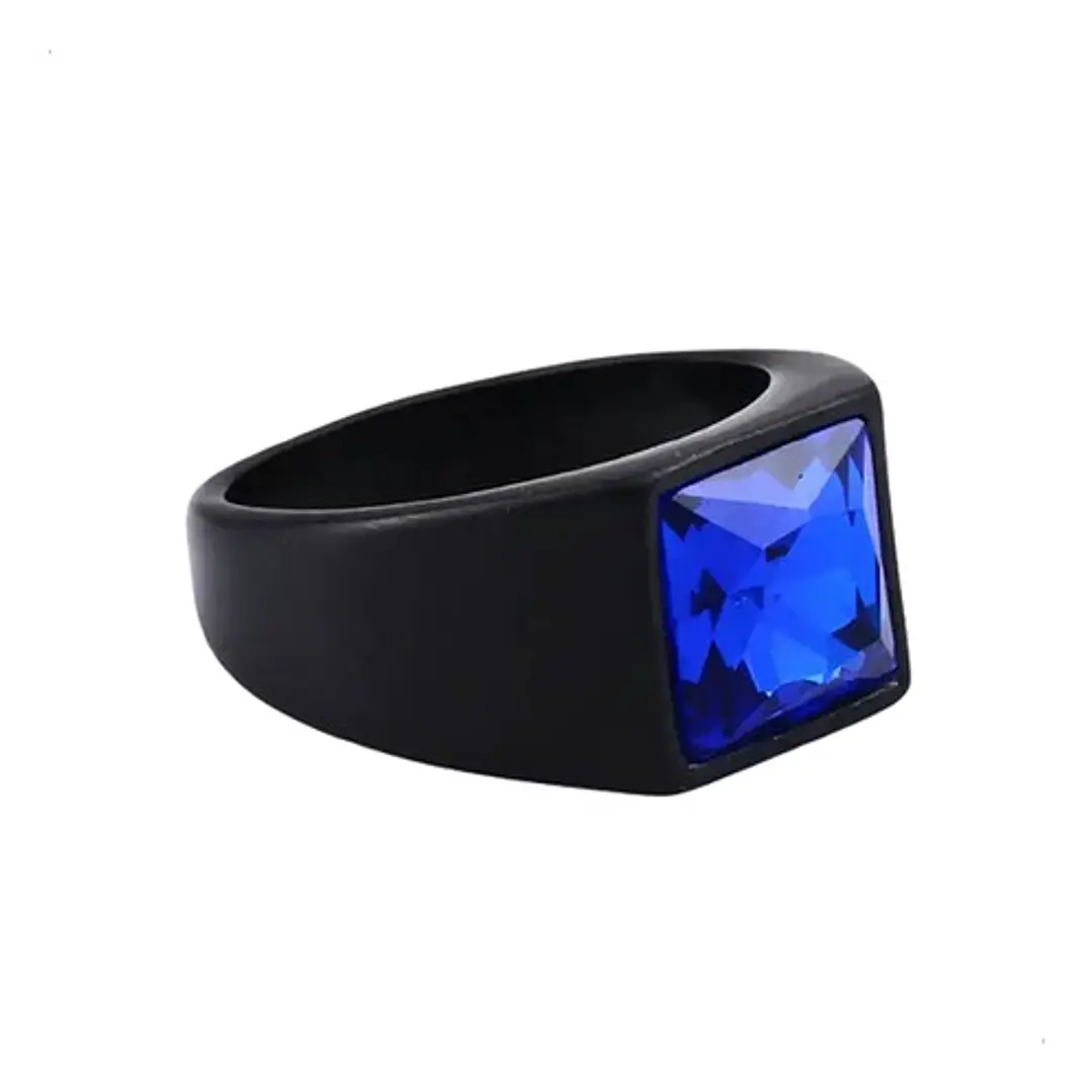 Anillo Hamburgo, Black And Blue, Acero Inoxidable, Hombre 2